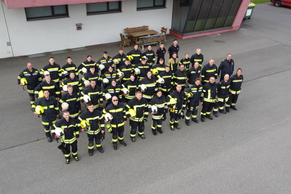 Modul "Grundlagen Führung" in Theresienfeld  - Gruppenfoto Drohne