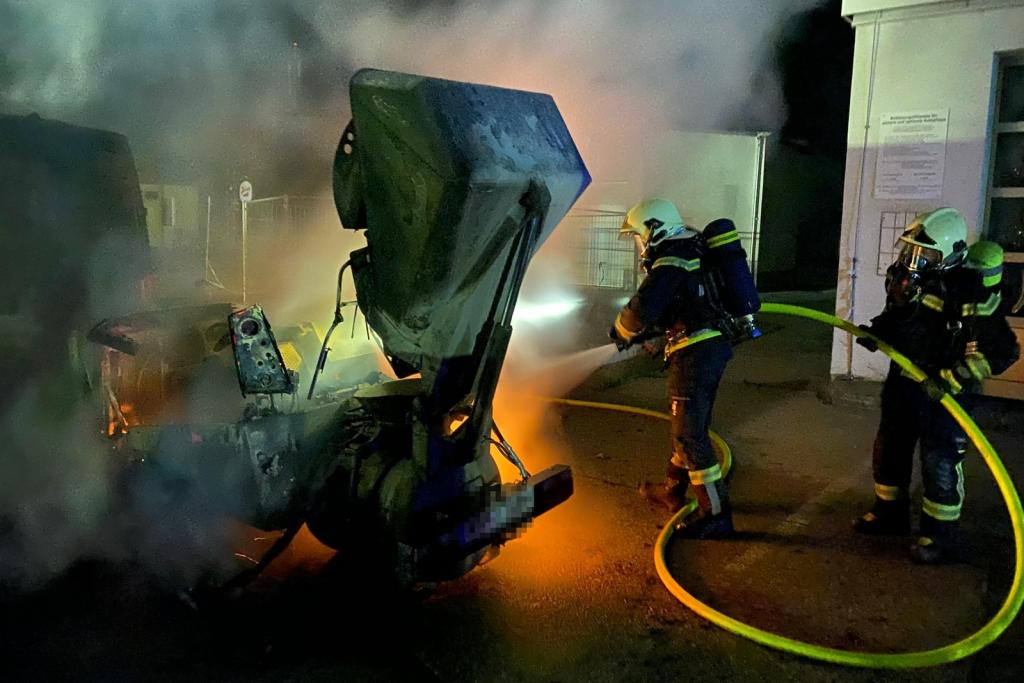 Brand eines Anhängers