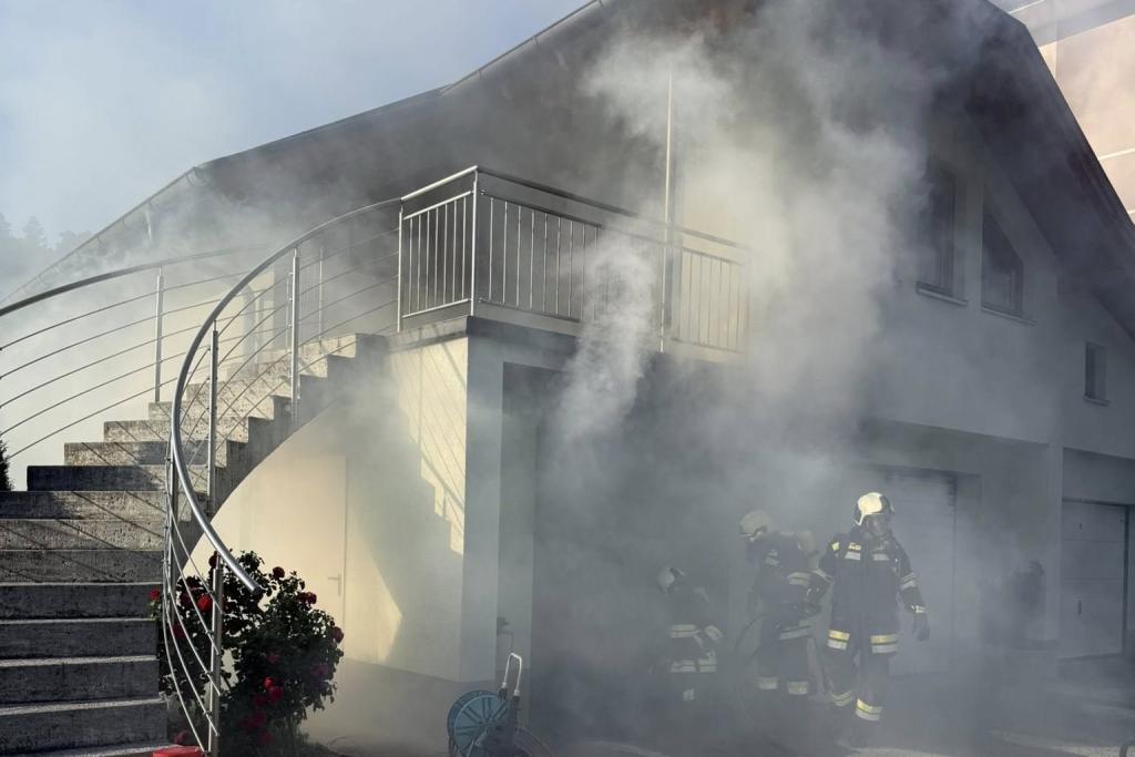 Garagenbrand in Bromberg