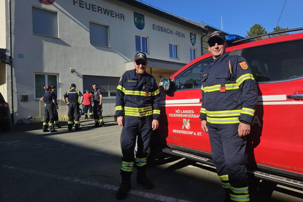 Unterstützung von Mitgliedern des SD Waldbrand in der Steiermark